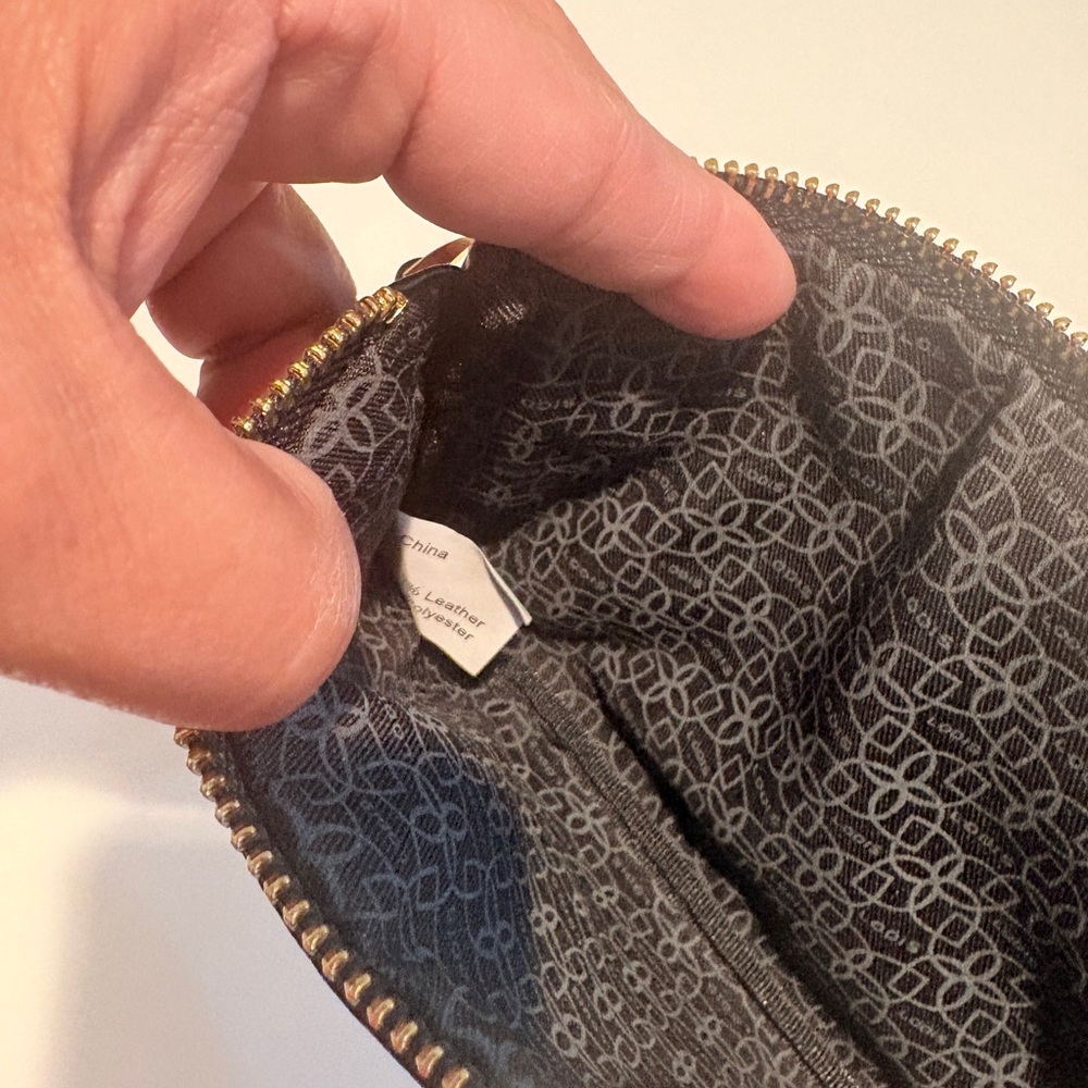 Classic Black Leather Wristlet Clutch - Picture 7 of 10